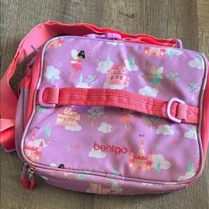 Bentgo Kids Pink Fairy Castle Shoulder Lunch Bag